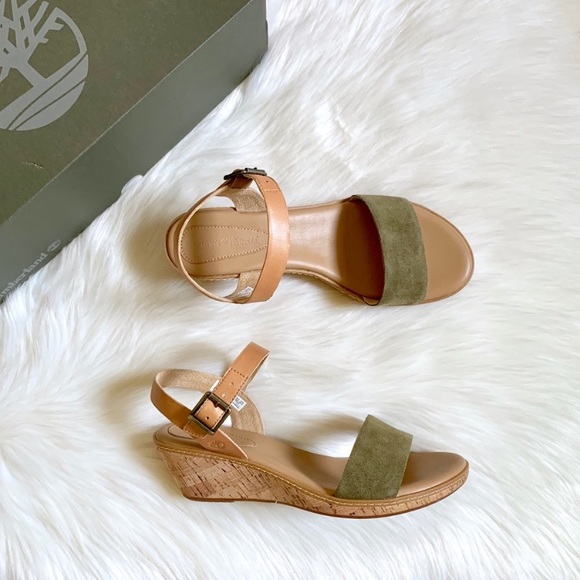 Timberland Shoes - Timberland Whittier Leather Cork Wedge Sandals